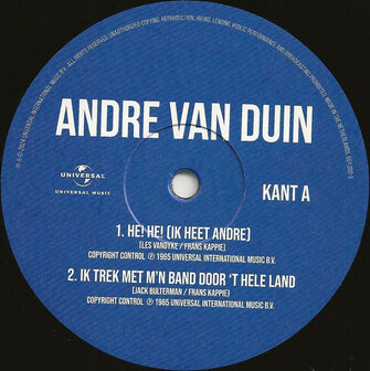 ANDRE VAN DUIN - HE HE (IK HEET ANDRE) / STOELEN STOELEN (LP-10&quot;/RECORD STORE DAY)
